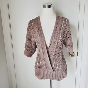 BCBG Geeration cross front hooded sweater